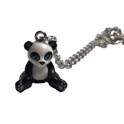 Panda Bear Necklace made using up-cycled LEGO® pieces