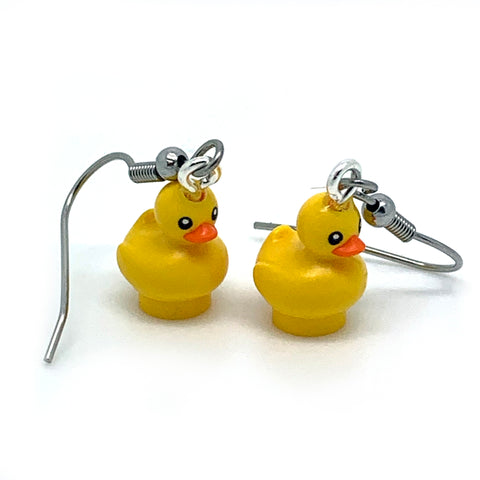 Duck Earrings made using Up-cycled LEGO® pieces
