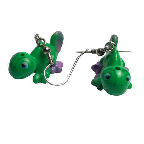 Pascal Chameleon Earrings made using up-cycled LEGO® pieces