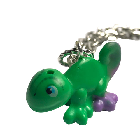 Pascal Chameleon Necklace made using up-cycled LEGO® pieces