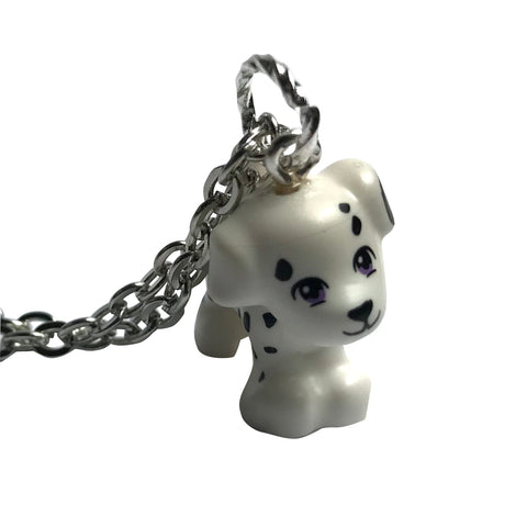 Dalmatian Necklace made using up-cycled LEGO® pieces