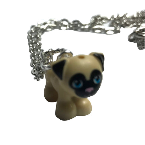 Pug Necklace made using up-cycled LEGO® pieces