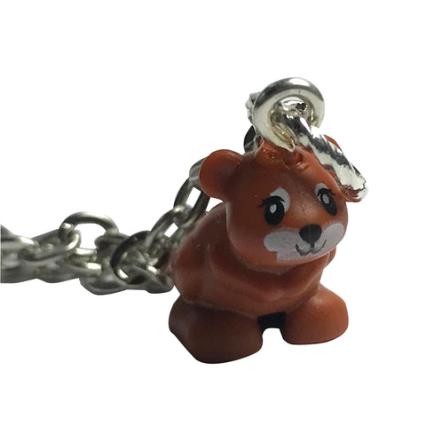 Hamster Necklace (Brown) made using up-cycled LEGO® pieces