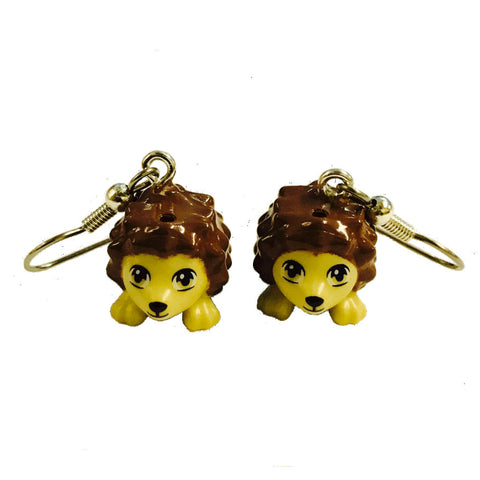 Hedgehog Earrings made using up-cycled LEGO® pieces