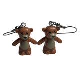 Teddy Bear Earrings made using up-cycled LEGO® pieces