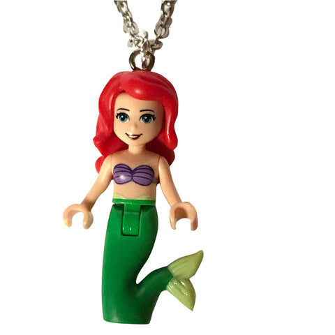 Little Mermaid Necklace - made using up-cycled LEGO® pieces