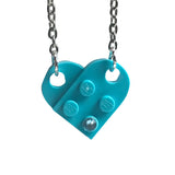 Heart Necklace made with up-cycled LEGO® pieces and Swarovski Crystal