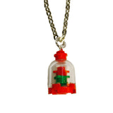 Enchanted Rose necklace made using up-cycled LEGO® pieces