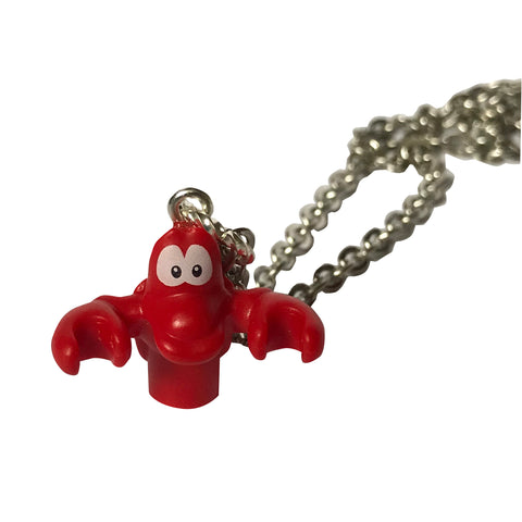 Sebastian Necklace (Little Mermaid) made using up-cycled LEGO® pieces