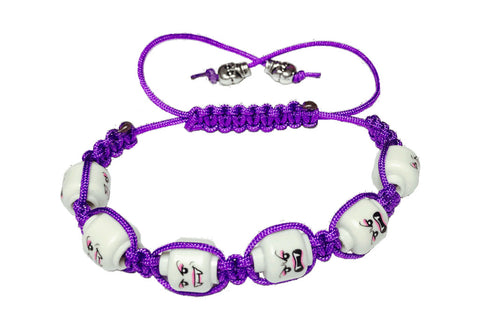 Shamballa Bracelet (Purple - Lady Vampire) made using up-cycled LEGO® pieces