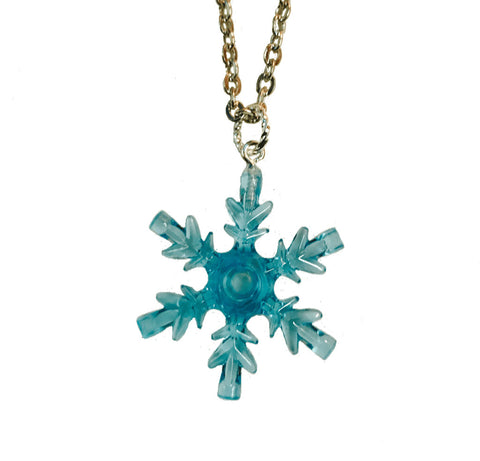 Snowflake Necklace (Turquoise) made using up-cycled LEGO® pieces